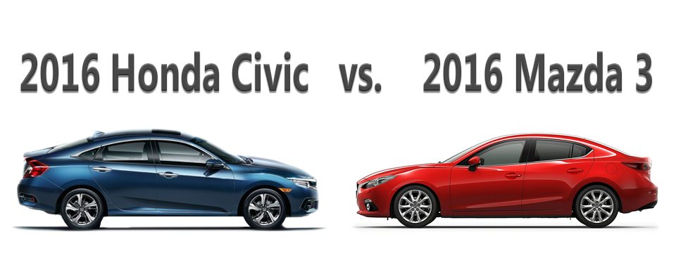 2016 Honda Civic vs 2016 Mazda 3