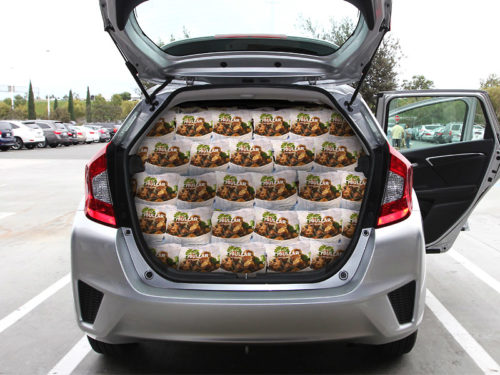 722 Bags of Ikea Swedish Meatballs in a Honda Fit Clifton