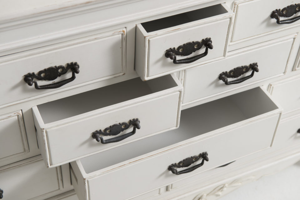 white chest of drawers